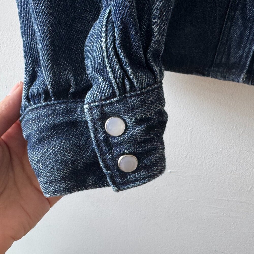 H&M Dark Denim Blouse - Picture 4 of 6
